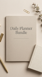 DAILY PLANNER BUNDLE Minimal  Clean  Printable Planner Set