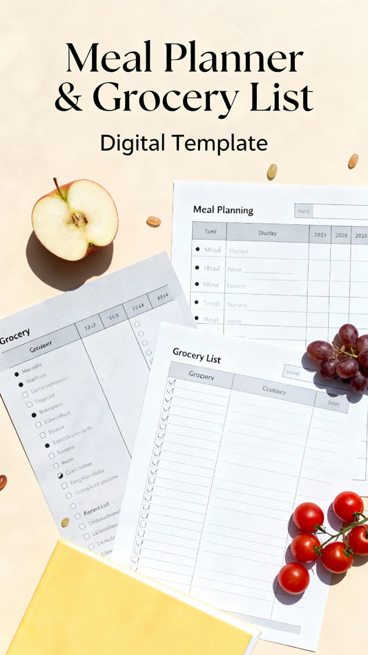 Meal Planner & Grocery List Template